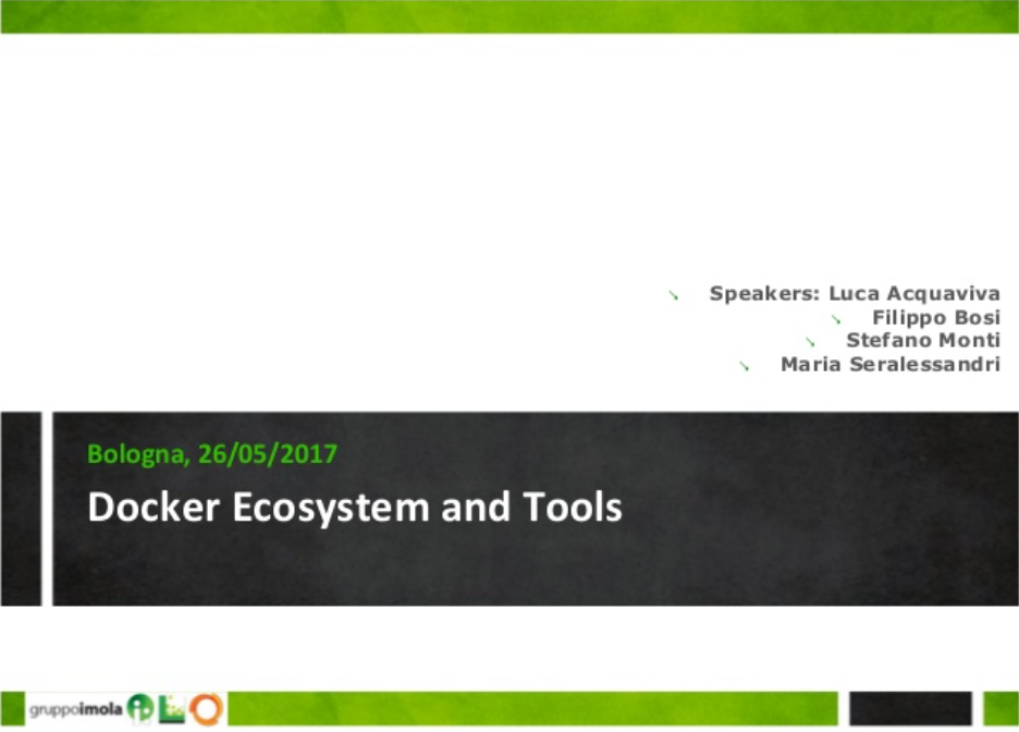 slide Docker Ecosystem and Tools